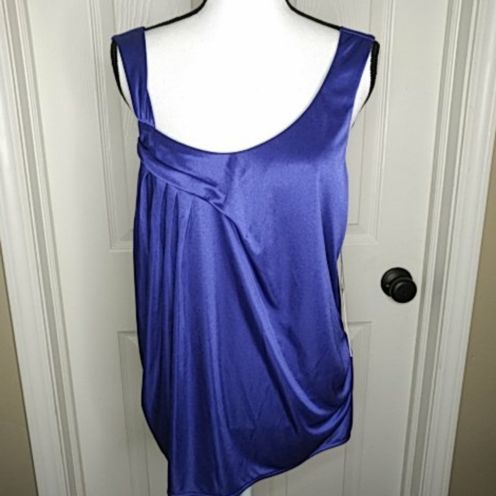 NEW Jennifer Lopez Blouson Tank Top Purple L